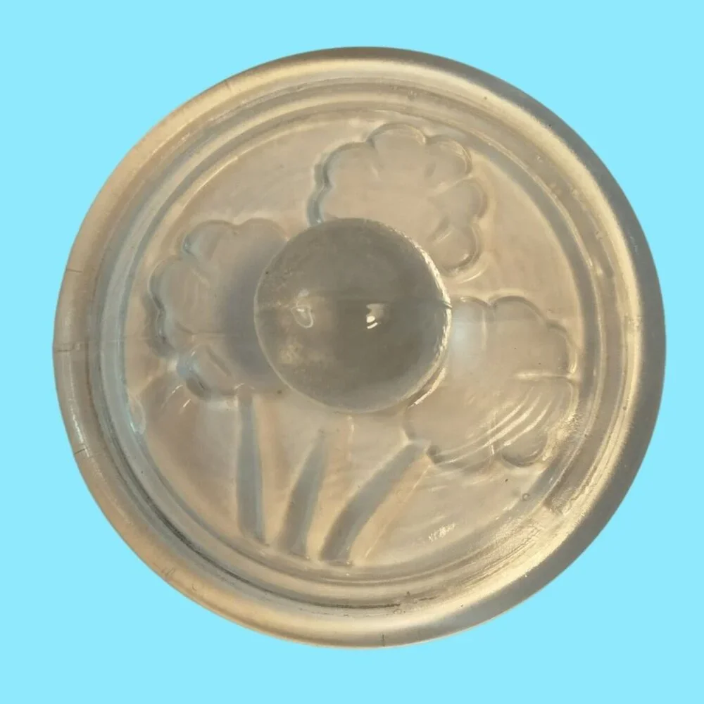 Norpro Glass Cookie Stamps 4 Classic Designs Heart Circle Daisy Flower